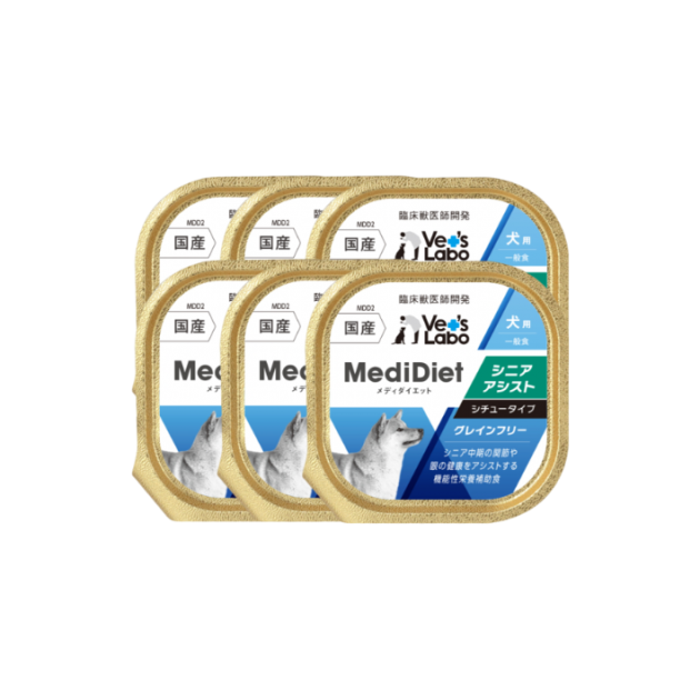 Medi無榖低敏副食盒餐 犬用 11+安穩 - (一組6盒)